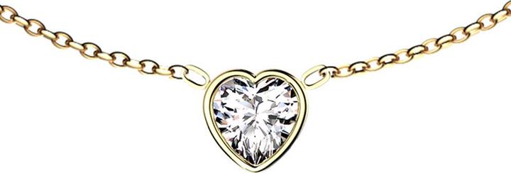 Produktbild Star Piercing Kette vergoldet Anhänger Herz Kristall silber (ohne Messing, Chirurgenstahl 316L)