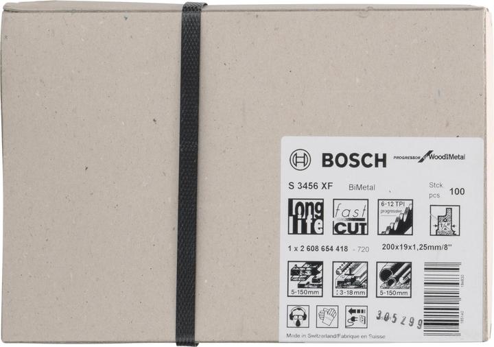 Actual product image Bosch Professional Zubehör Sabre saw blade S 3456 XF, Progressor for Wood and Metal, 100-pack