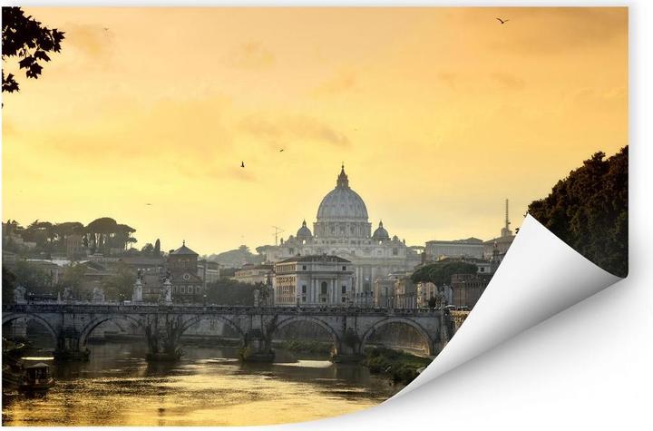 Actual product image Trenddeko Bridge of Angels with St. Peter's Basilica (120 x 80 cm)