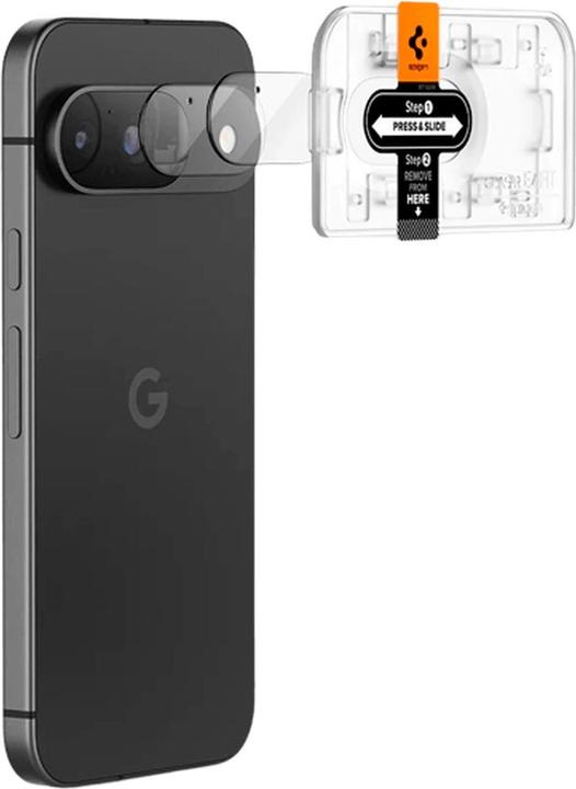 Actual product image Spigen EZ Fit Tempered Glass Camera Protector Google Pixel 9 2-Pack (2 Piece, Google Pixel 9)