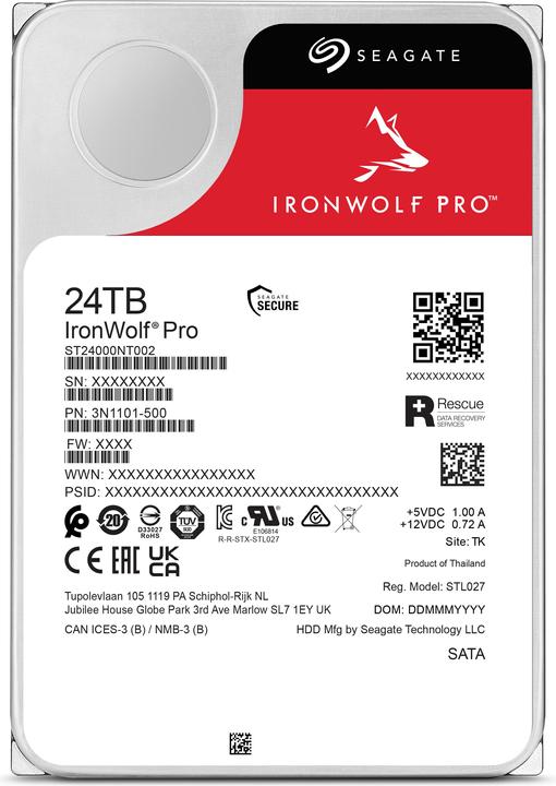 Immagine prodotto Seagate IronWolf Pro High WRL (24 TB, 3.5", CMR)