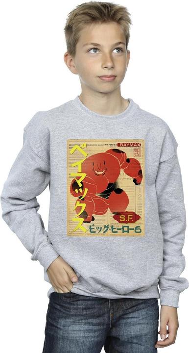 Immagine prodotto Disney Big Hero 6 Baymax Baymax Newspaper Felpa Ragazzi (140, 146)