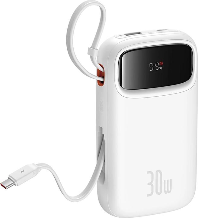 Produktbild Baseus Powerbank QPow 2 20000mAh 30W 2xUSB-C (white) (20000 mAh, 30 W, 30 Wh)