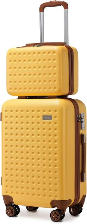 Kono 2-teiliges Handgepäckkoffer-Set mit Kosmetikkoffer (40 l, Handgepäck (bis 50l))