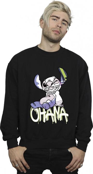 Actual product image Disney Mens Lilo And Stitch Ohana Graffiti Sweatshirt (M)