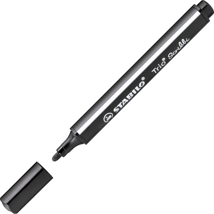 Actual product image STABILO Trio Scribbi Spring-loaded triangular felt-tip pen (Black, 1 x)