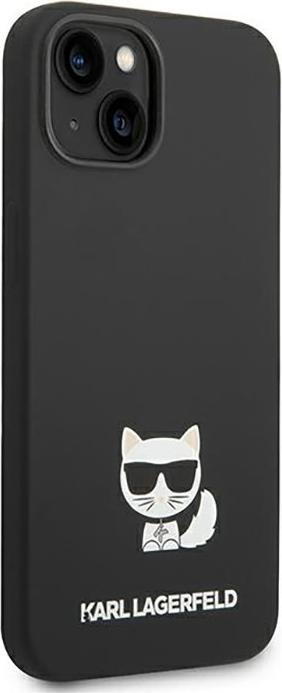 Actual product image Karl Lagerfeld Silicone Cover Choupette Body Logo Black, for Apple iPhone 14, KLHCP14SSLCTBK (Apple iPhone 13, Apple iPhone 15, Apple iPhone 14)