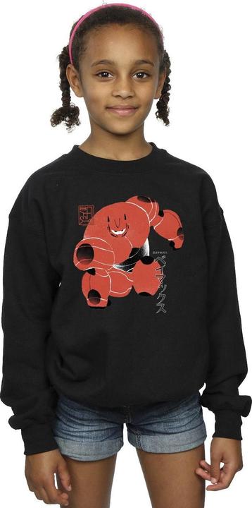 Actual product image Disney Girls Big Hero 6 Baymax Suite Pose Sweatshirt (128)