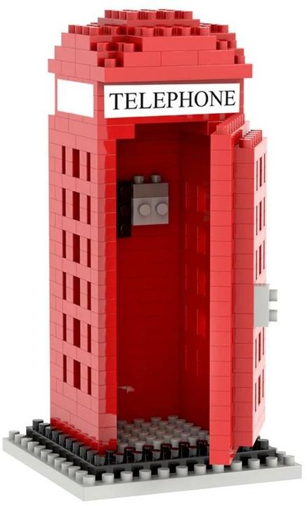 Actual product image Brixies Phone booth London red