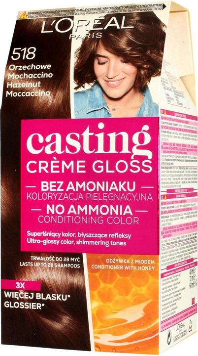 Actual product image L'Oréal Paris L'Oreal Paris Casting Creme Gloss Coloring cream no. 518 Nut Mochaccino 1op. (518)