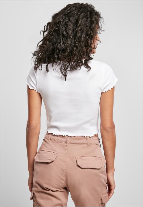 Image du produit Urban Classics Ladies Cropped Button Up Rib Tee (S, L)
