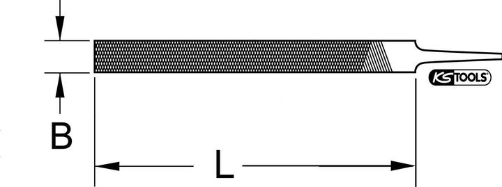 Actual product image KS Tools Flat bastard insert, form B, cut1, 200mm (Slash 1, 200 mm)