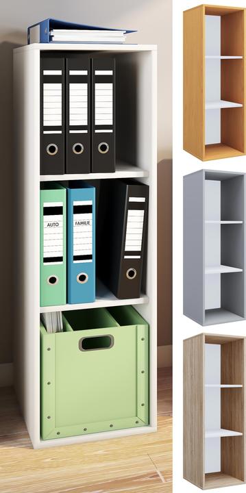 Actual product image VCM Wood office cabinet filing rack Lona l 3 compartments (35 x 37 x 110 cm)
