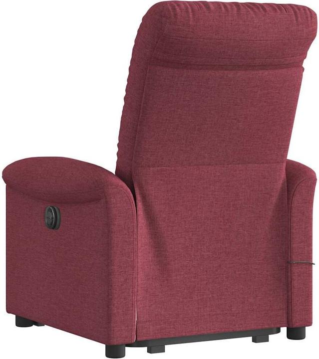 Immagine prodotto VidaXL Poltrona massaggiante elettrica con ausilio per l'assistenza in piedi in tessuto rosso vino