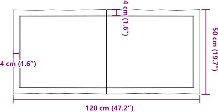 Actual product image VidaXL Nili (120 x 50 x 6 cm)