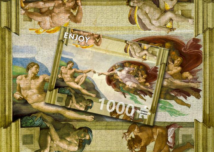 Actual product image Enjoy Puzzle ENJOY-1383 - Michelangelo Buonarroti: The Creation of Adam, Puzzle, 1000 Teile (1000 pieces)
