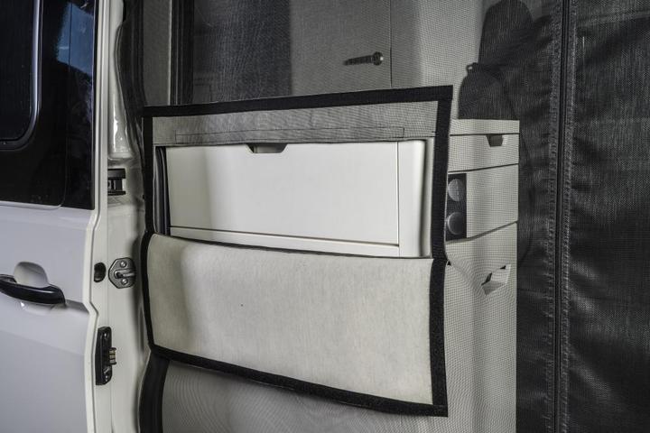 Actual product image VanQuito Mosquito net with sliding doors, right
