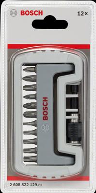 Produktbild Bosch Professional Zubehör 11-tlg. Schrauberbit-Set inklusive Bithalter, PH, PZ, T, 25 mm (PH2, PZ2, PH1, T10, T15, PZ1, T20, PH3, PZ3, T25, T30)