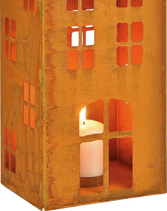 Produktbild G. Wurm Windlicht Haus aus Metall (1 x, 17 x 40 x 14 cm)