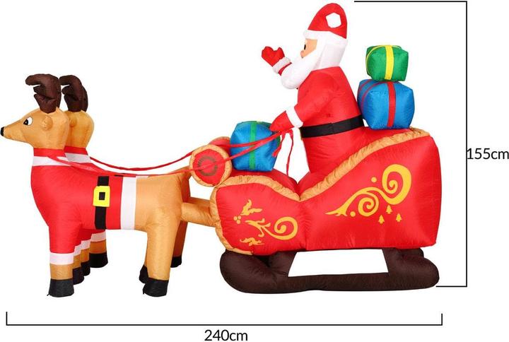 Image du produit Monzana Père Noël traîneau XXL LED