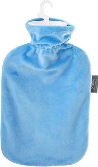 Immagine prodotto Fashy Wärmflasche mit Bezug VelourBlau, 2 l (2 l)