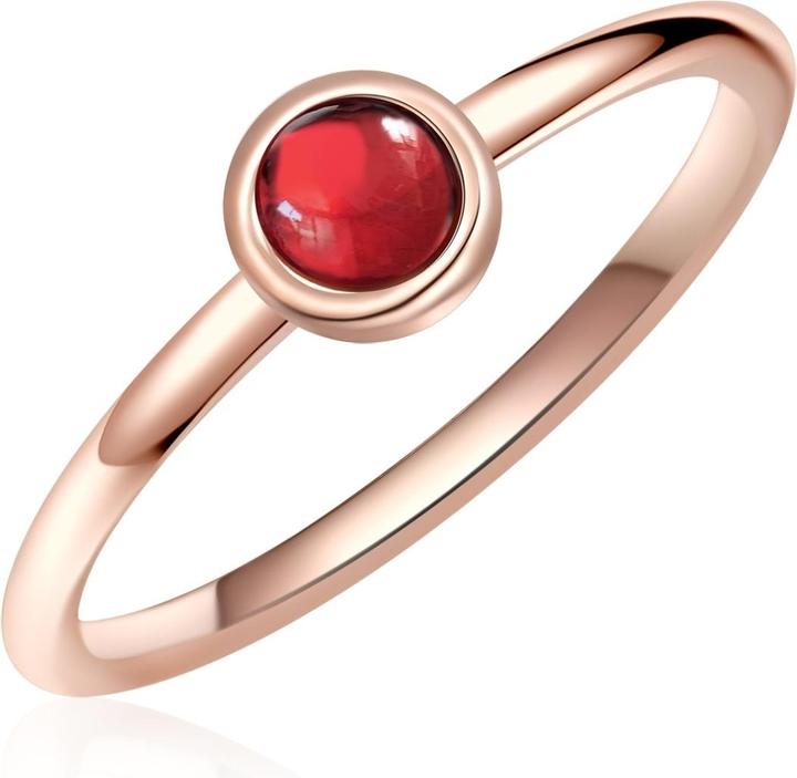 Actual product image Glanzstücke München Ladies Sterling Silver Garnet Rose Gold - 11094 (50, 925 Silver)