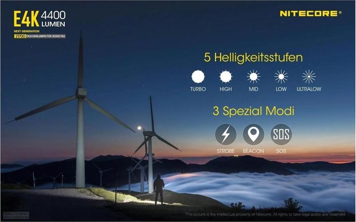 Image du produit Nitecore E4K - 4400 lumens (11.75 cm, 4400 lm)