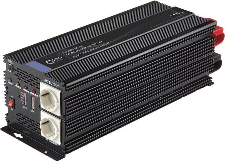 Produktbild RND DC/AC-Wechselrichter 12V 4kW Steckdose Typ F (CEE 7/3) mit Schutzkontakt