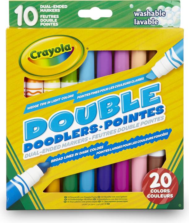 Produktbild Crayola Doppelseitige Filzstifte (Mehrfarbig, 10 x)