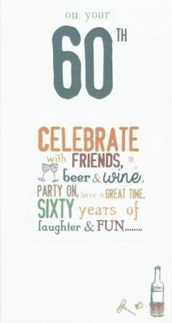 Actual product image Gemma International The Little Thoughts 60th Birthday Greetings Card (1 pcs.)