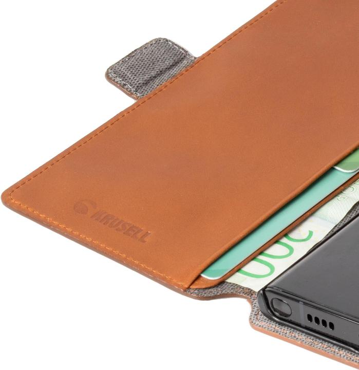 Produktbild Krusell Leather PhoneWallet Samsung Galaxy S22 Ultra cognac (62469) (Samsung Galaxy S22 Ultra)