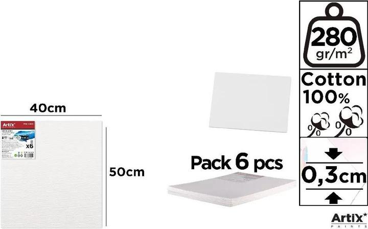 Image du produit Artix Malkarton 40x50x0,3cm 280G/m2 (6 Stk)