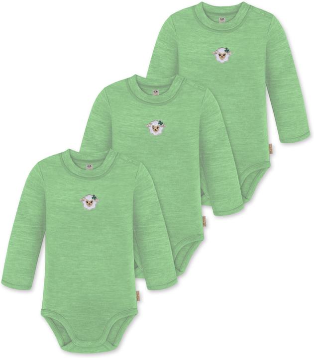 Normani 3er Pack Baby Merino Langarmbody „Tuai" - 9399