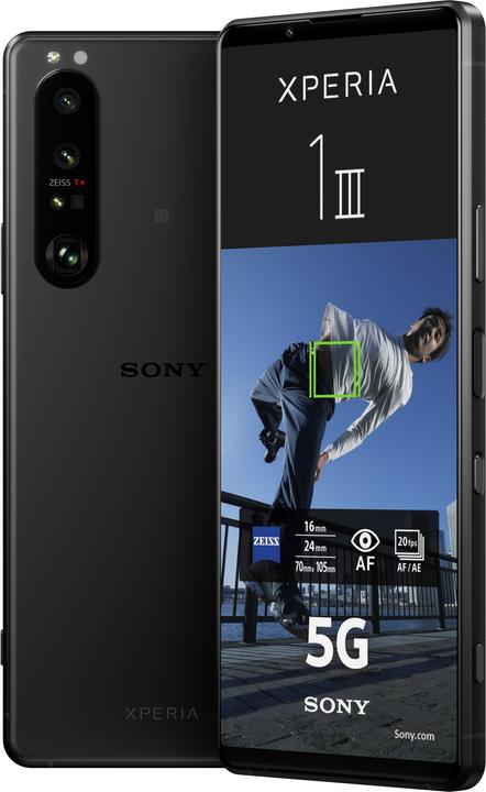 Sony Xperia 1 III (256 Go, Noir, 6.50", Double SIM hybride, 12 Mpx, 5G)