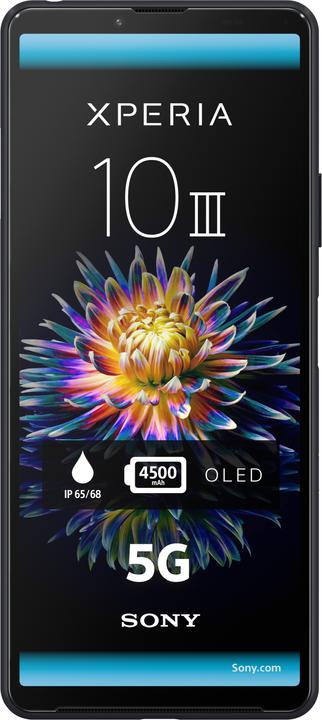 Immagine prodotto Sony Xperia 10 III (128 GB, Nero, 6", Doppia SIM Ibrida, 12 Mpx, 5G)
