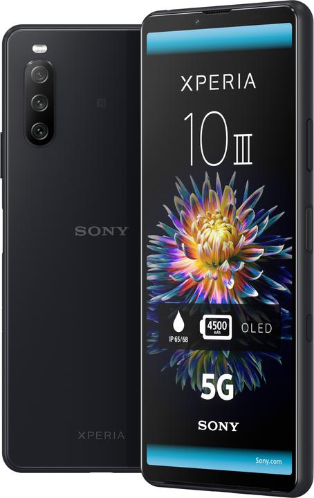 Sony Xperia 10 III (128 GB, Black, 6", Hybrid Dual SIM, 12 Mpx, 5G)