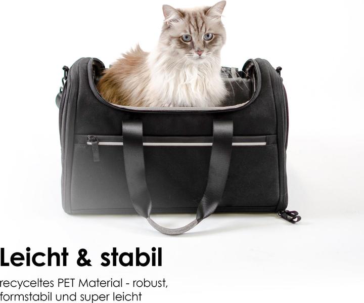 Immagine prodotto LucyBalu CHECK-IN Katzentransporttasche (Gatto, Riflettori, Lavabile, Traspirante, Pieghevole)