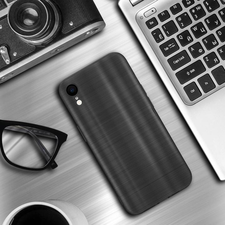 Produktbild Cadorabo Hülle für Apple iPhone XR im TPU Brushed Kameraschutz LM160 Style (Apple iPhone XR)