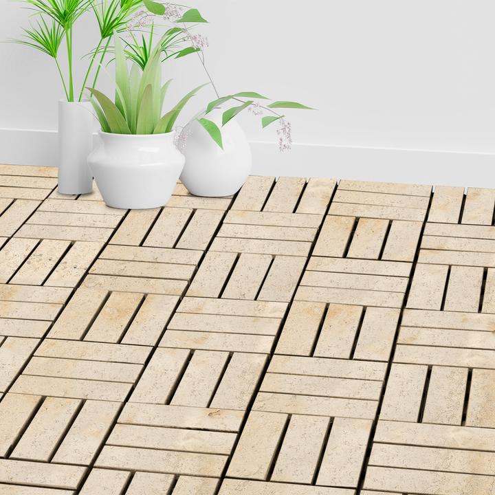 Actual product image Florco Balcony & Terrace Slabs Stone Traveltine Roma (4 x, 30 x 30 cm)
