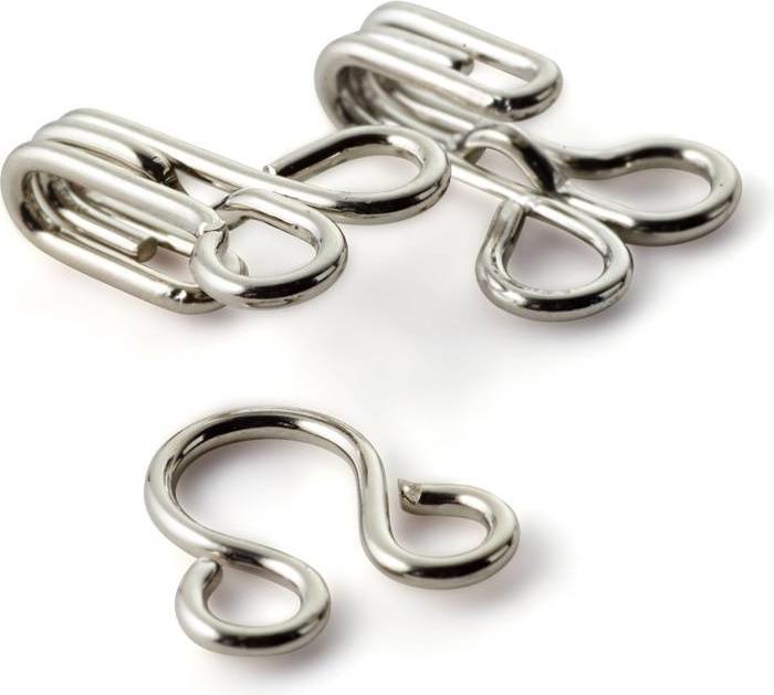 Image du produit Prym Crochets et yeux de plumes, argent n° 3, carte 12 pcs.