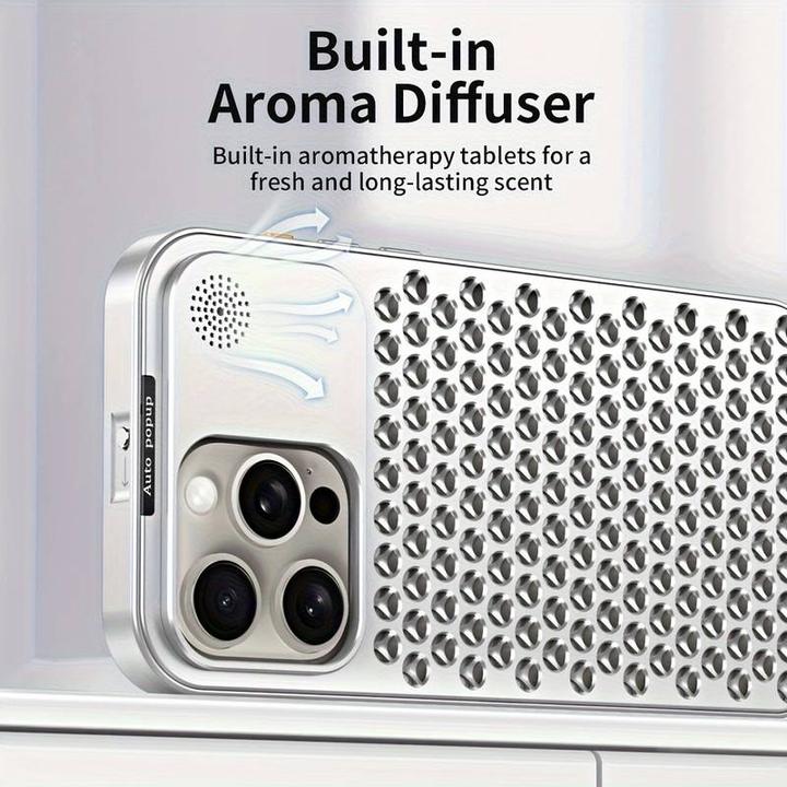 Produktbild PhoneLook Hülle im Mac Pro Look mit Aromatherapie und Wärmeableitung Space Grey (Apple iPhone 15 Pro)