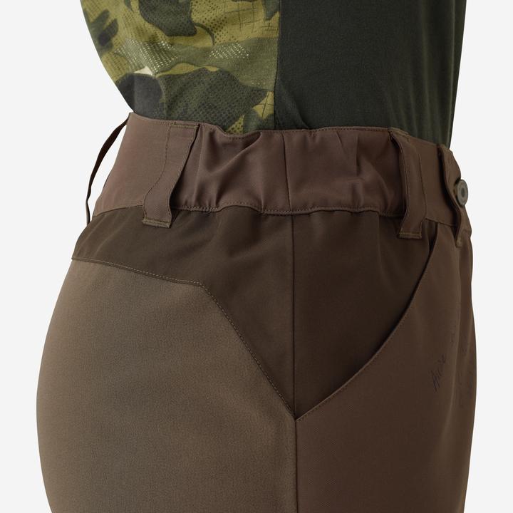 Actual product image Solognac Jagd-Regenhose Damen 500 Cargo-Taschen braun (40, 42)
