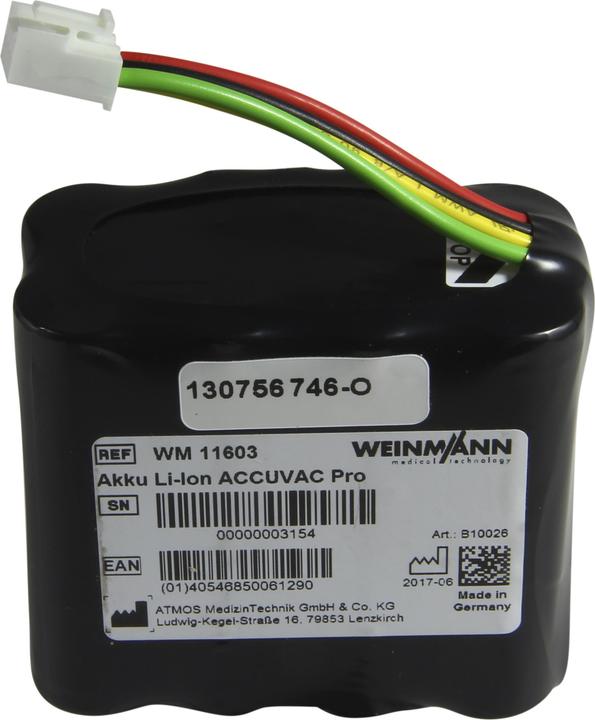 AccuCell Battery Weinmann Suction Pump Accuvac Pro - WM11603 (1 pcs., Device specific, 4300 mAh)