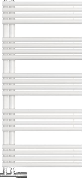 Produktbild Emke Handtuchheizkörper 1265×600mm mit Seitenanschluss, Badheizkörper, Handtuchhalter, Handtuchwärmer in (776 W)