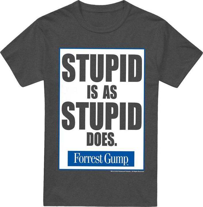 Actual product image Forrest Gump Unisex Adult Stupid Is T-Shirt (XXL)
