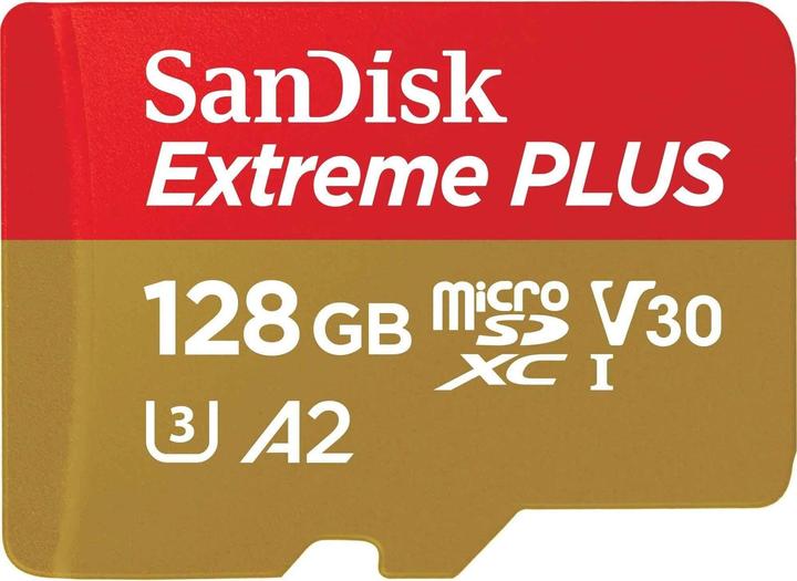 Actual product image SanDisk Extreme Plus (128 GB, microSDXC, U3, UHS-I)