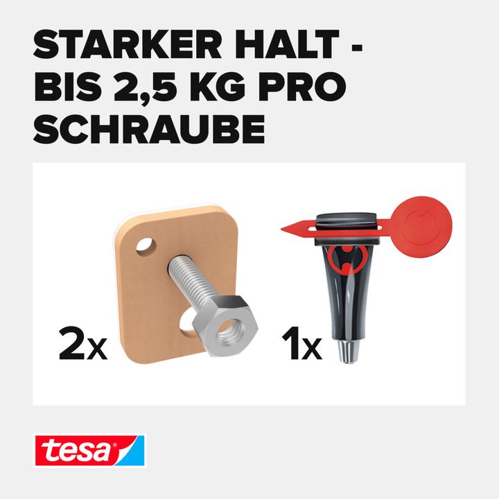 Actual product image tesa Rectangular adhesive screw for masonry and stone 2.5kg