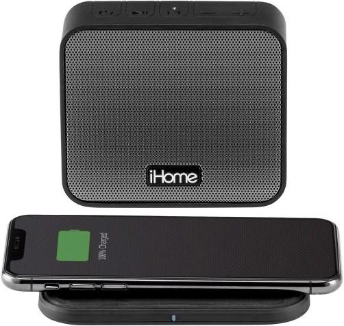 iHome iBTW88 Portable Bluetooth Speaker with Wireless Fast Charger User (6 h, Rechargeable battery operated)