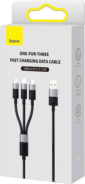 Image du produit Baseus 3 in 1 USB Ladekabel (0.60 m, USB 3.0)