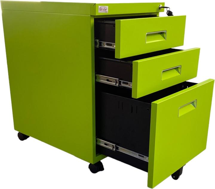 Produktbild Jet-Line Rollcontainer PAUL grün Rollschrank Bürocontainer knock-down